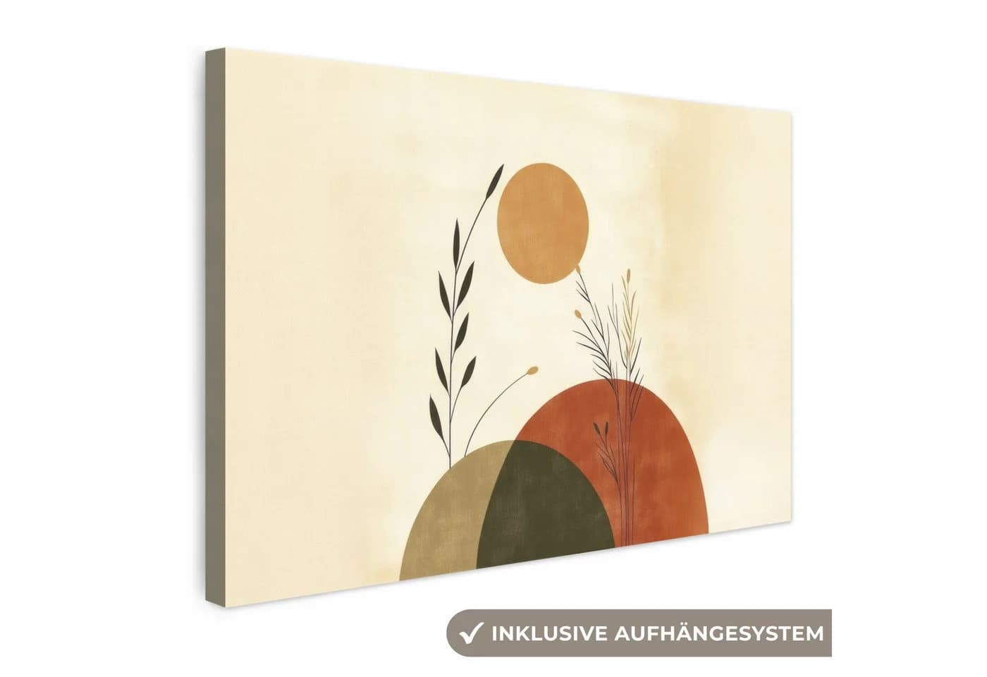 OneMillionCanvasses® Leinwandbild Abstrakt Orange Naturtönen - Bild 2