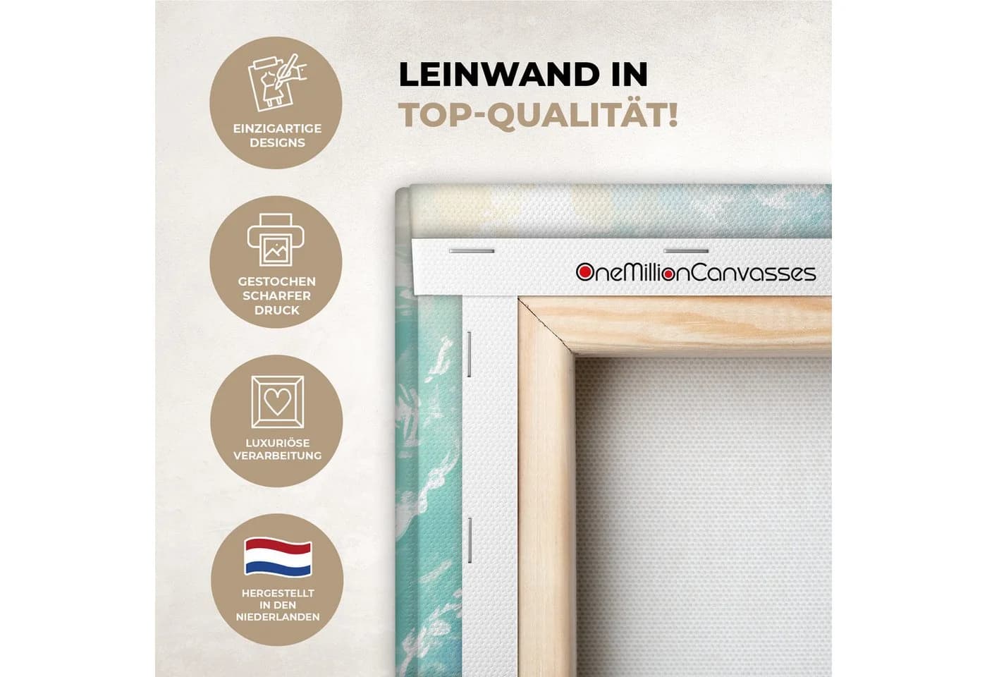 OneMillionCanvasses® Leinwandbild Schildkröte Blau Meer - Bild 3