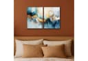 MuchoWow Leinwandbild Abstrakt Blau/Weiß/Gold 60x40 cm (2er Set) Bild 4