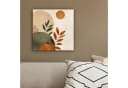 OneMillionCanvasses® Leinwandbild Rund Blätter Beige 20x20 cm Bild 4