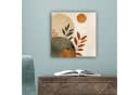 OneMillionCanvasses® Leinwandbild Rund Blätter Beige 20x20 cm Bild 5