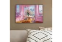 OneMillionCanvasses® Leinwandbild Rosa Stadt Blumen Wanddekoration Bild 4