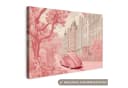 OneMillionCanvasses® Leinwandbild Rosa Auto in Romantischer Stadt Bild 2