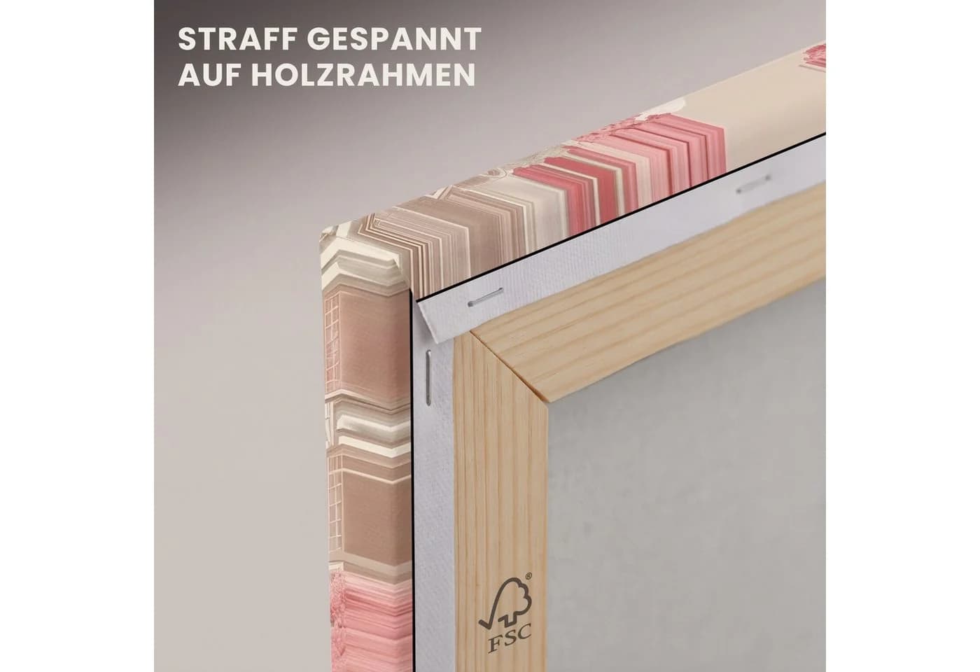 OneMillionCanvasses® Leinwandbild Rosa Auto in Romantischer Stadt - Bild 5