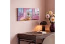 OneMillionCanvasses® Leinwandbild Panorama Rosa Blumen Pariser Fassade Bild 4