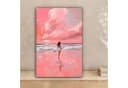 OneMillionCanvasses® Leinwandbild Rosa Surfen Meer Wanddekoration Bild 1