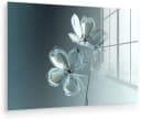 MuchoWow Acrylglasbild Kristall Blumen Grau Modern Bild 2