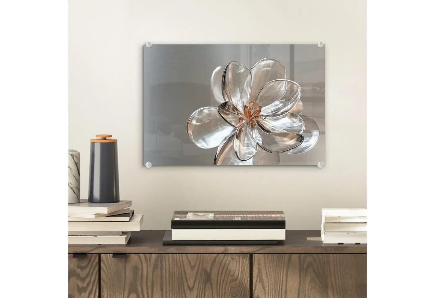 MuchoWow Acrylglasbild Blume Transluzent