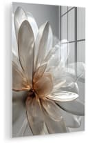 MuchoWow Acrylglasbild Blume Weiß Neutral Dekoratives Bild für Küche & Wohnzimmer Bild 2