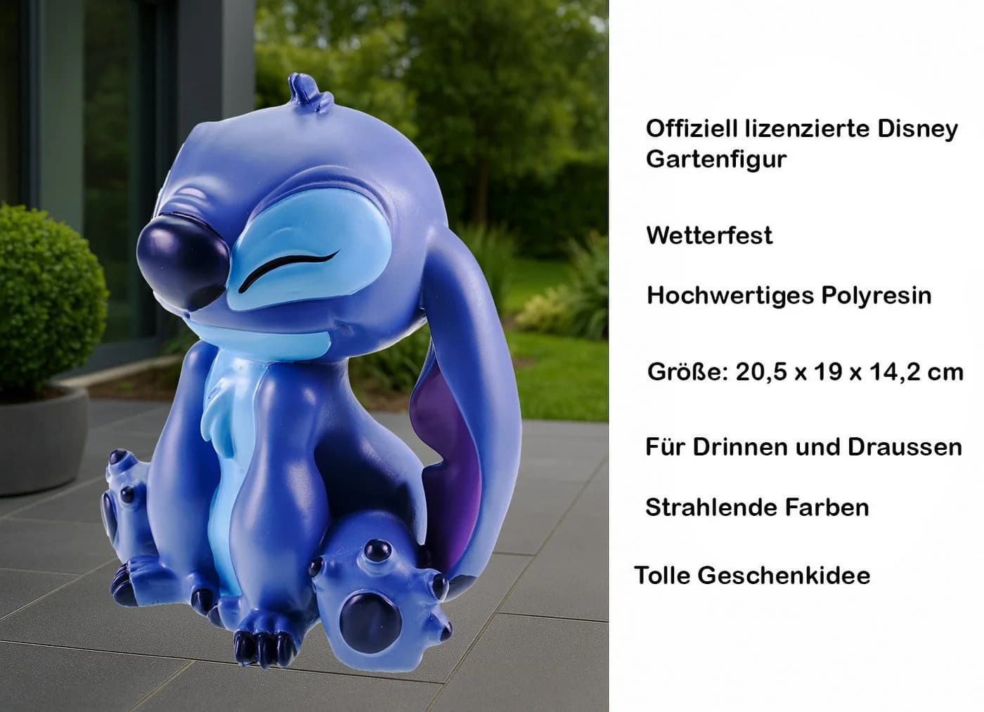 Disney Gartenfigur Stitch Lilo & Stitch Polyresin Bunt