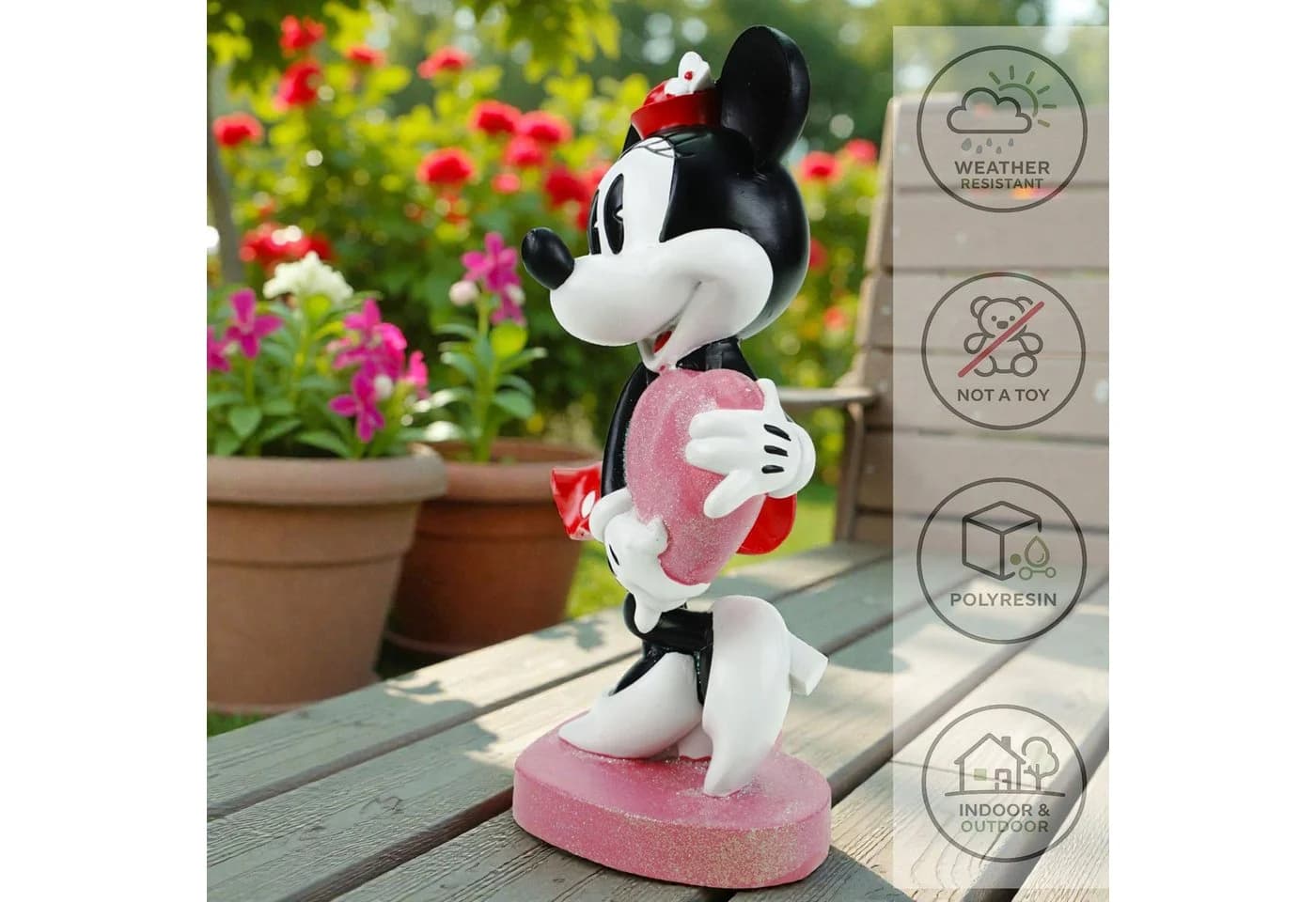 Disney Minnie Mouse Gartenfigur Offiziell Lizenziert - Bild 5