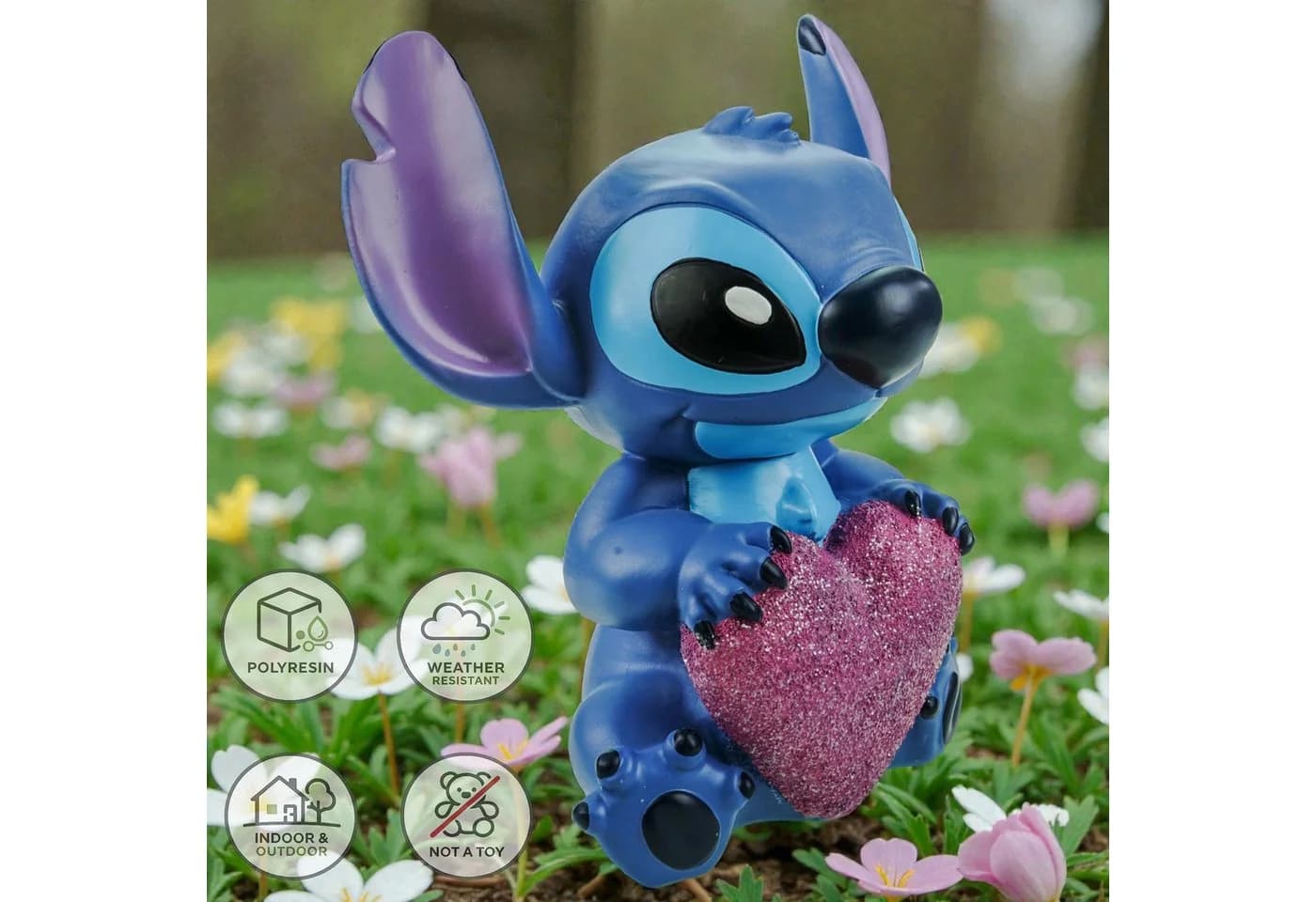 Disney Dekofigur Stitch Glitzerherz 3D Statue 23 cm - Bild 4