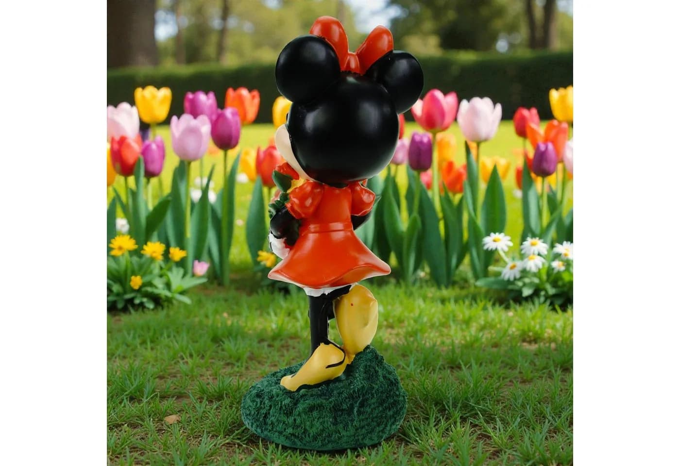 Disney Minnie Mouse Gartenfigur mit Blumen 20,4 cm - Bild 5