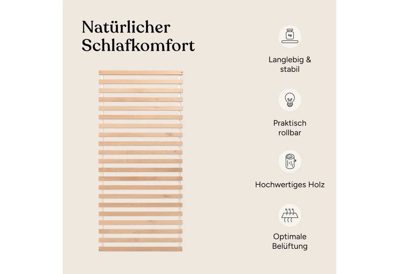 Ehrenkind Rollrost Plano Buche FSC-zertifiziert 90x200 cm - Bild 3