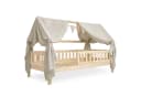 Ehrenkind Betthimmel Deko Hausbett Beige mit Wimpelkette Bild 2