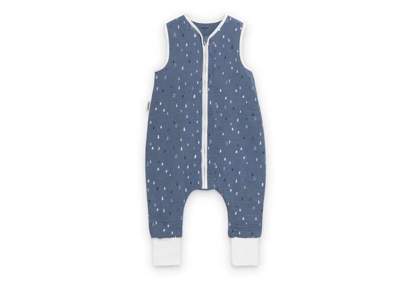 Ehrenkind Babyschlafsack Sommer 0.5 TOG Jeansblau Tropfen Bio-Musselin - Bild 2
