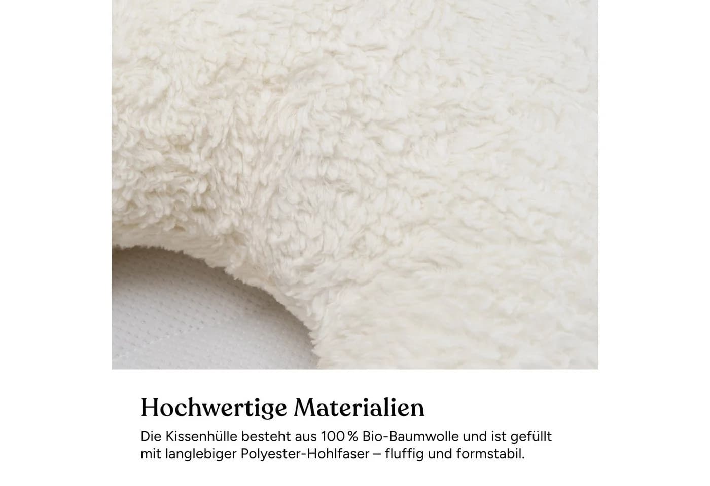 Ehrenkind Kuschelkissen Mond Bio-Baumwolle Teddy - Bild 5