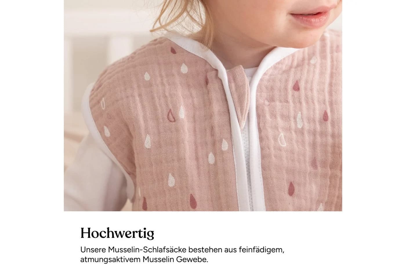 Ehrenkind Babyschlafsack Musselin 100% Bio-Baumwolle mit Beinen - Bild 4