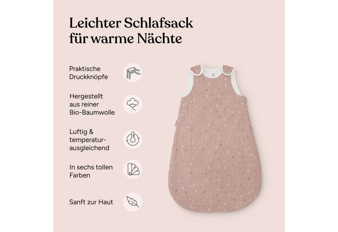 Ehrenkind Babyschlafsack Sommer Rund 1.0 TOG Bio-Baumwolle - Bild 5