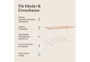 Ehrenkind Schreibtisch höhenverstellbar Buche massiv grün Bild 3