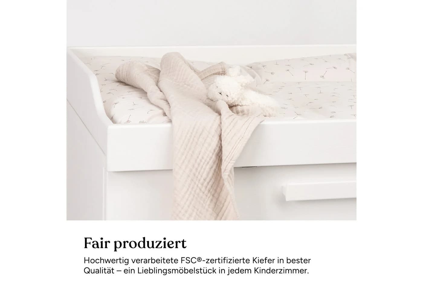 Ehrenkind Wickelkommode Linia weiß mit abnehmbarem Aufsatz - Bild 5