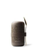 MAMEIDO Thermobehälter Edelstahl Braun 500ml & 800ml mit Besteck Bild 2