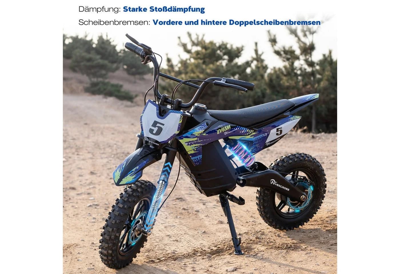 EVERCROSS TECH Elektro-Kindermotorrad EV65M 500W Motor - Bild 5