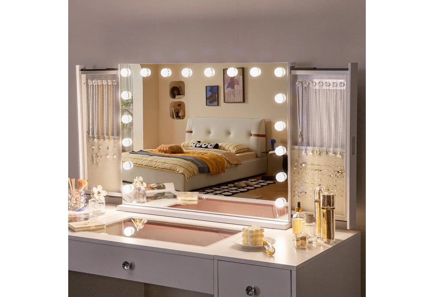 FENCHILIN Kosmetikspiegel mit LED-Beleuchtung und Bluetooth - Bild 3