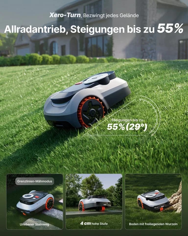 NAVIMOW Rasenmähroboter Segway i210/i220 LiDAR Pro Schwarz - Bild 4