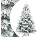 vidaXL Künstlicher Scharnier-Weihnachtsbaum Schneebedeckt Weiß 180 cm Bild 2
