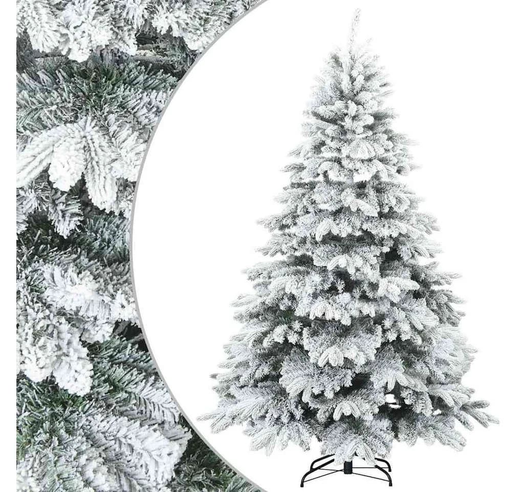 vidaXL Künstlicher Scharnier-Weihnachtsbaum Schneebedeckt Weiß 180 cm - Bild 2