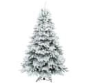 vidaXL Künstlicher Scharnier-Weihnachtsbaum Schneebedeckt Weiß 180 cm Bild 3