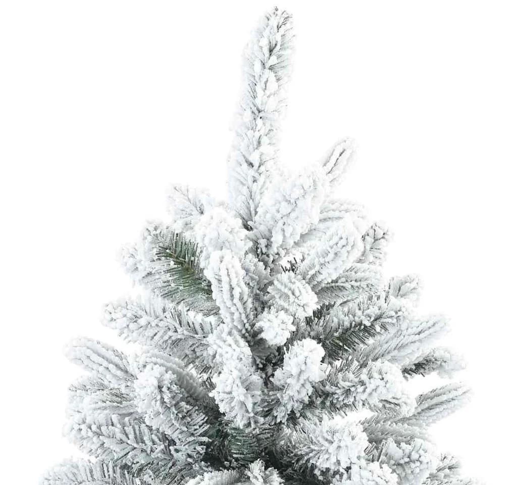 vidaXL Künstlicher Scharnier-Weihnachtsbaum Schneebedeckt Weiß 180 cm - Bild 4