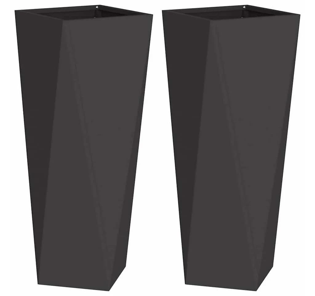 vidaXL Pflanzkübel Schwarz Stahl Modern - Bild 2