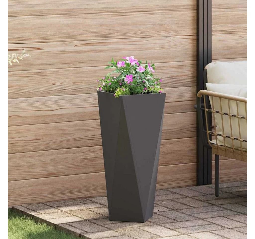 vidaXL Pflanzkübel Schwarz Stahl Modern - Bild 4