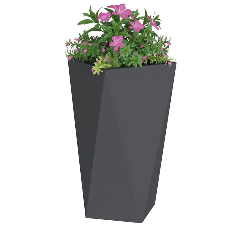 vidaXL Pflanzkübel 2 Stk. Anthrazit Stahl Gartenkübel - Bild 3