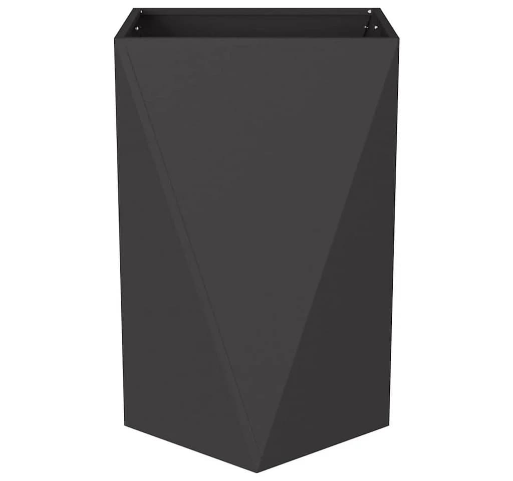 vidaXL Pflanzkübel Schwarz Stahl 50x50x75 cm - Bild 5