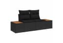 vidaXL Gartensofa-Set 4-tlg. Schwarz Poly-Rattan mit Stauraum Bild 4