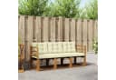 vidaXL Gartenlounge-Set 3-tlg. mit Kissen Akazienholz Natur/Creme Bild 1