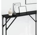 vidaXL Konsolentisch Schwarz Eichen-Optik Industrial Design Bild 4