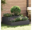 vidaXL Blumentopf Garten-Pflanzgefäß Schwarz Stahl Bild 1