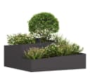 vidaXL Blumentopf Garten-Pflanzgefäß Schwarz Stahl Bild 3