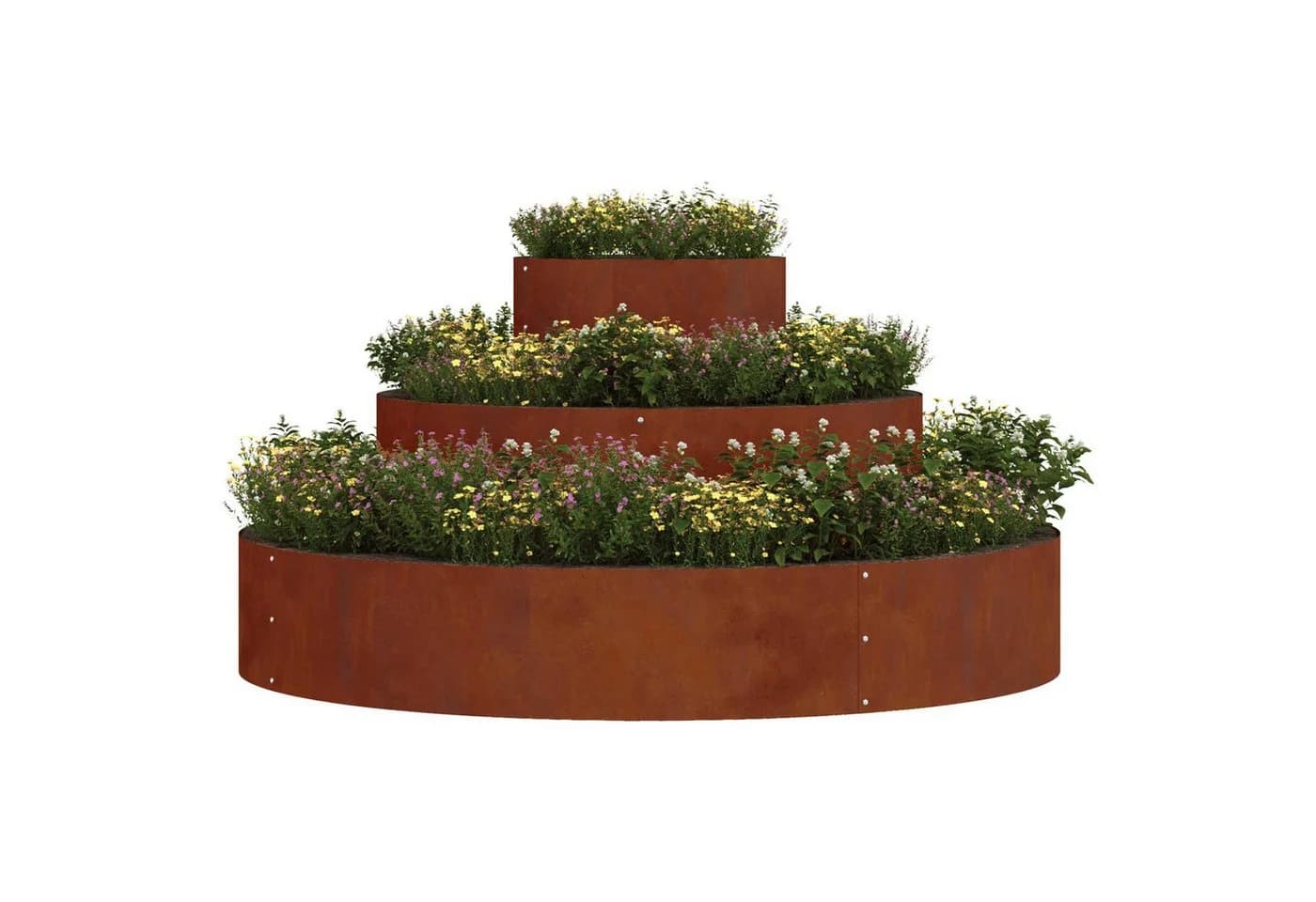 vidaXL Blumentopf Garten-Pflanzgefäß Braun 120 x 120 x 20 cm - Bild 3
