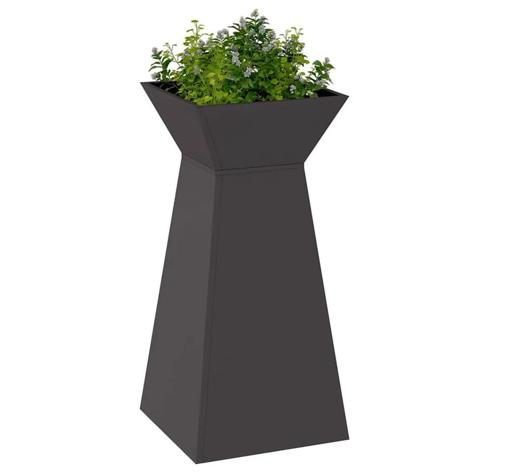 vidaXL Blumentopf Säulen Pflanzer Schwarz Moderner Gartenpfeiler - Bild 3