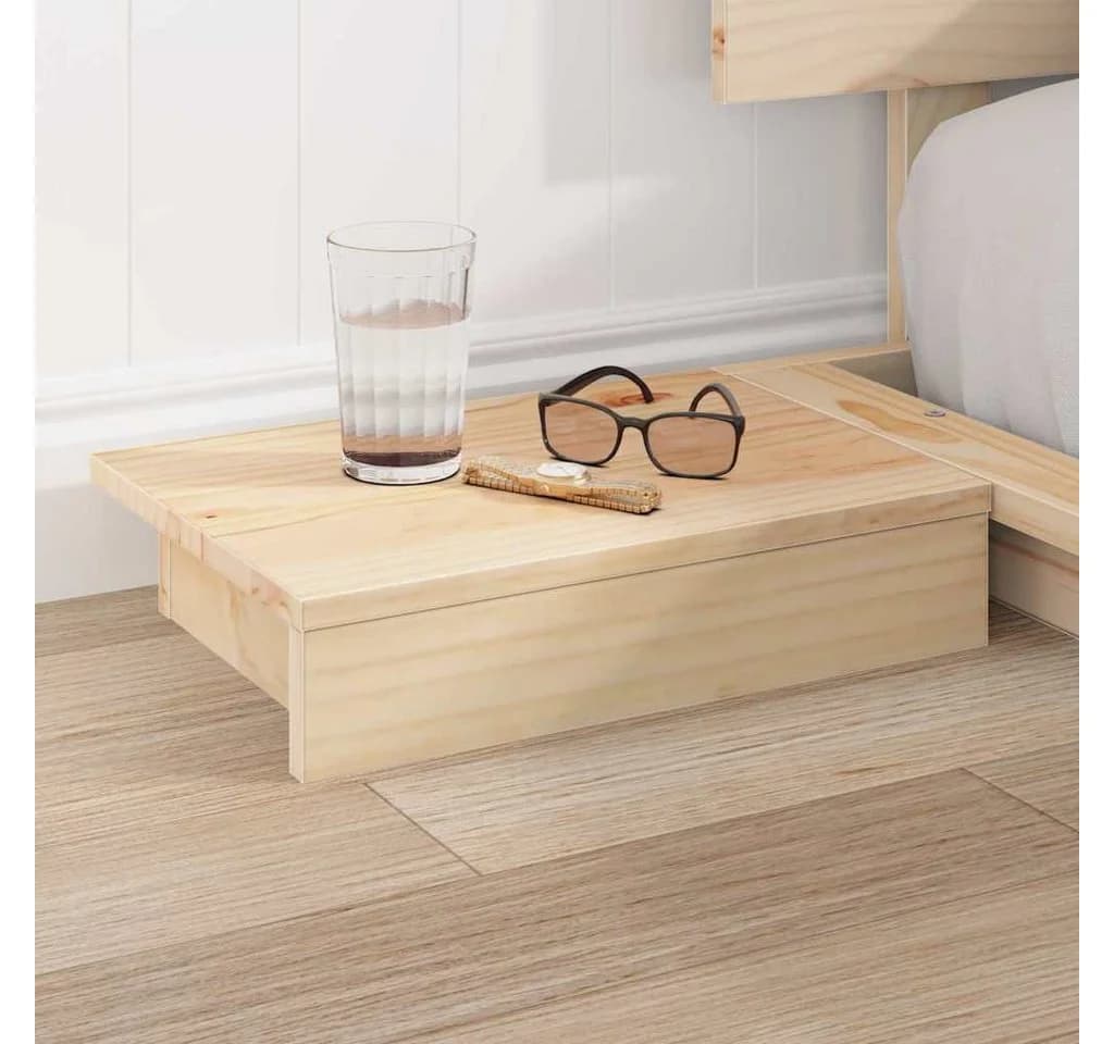 vidaXL Bettgestell Braun 200x200 cm mit Nachttisch Massivholz - Bild 3