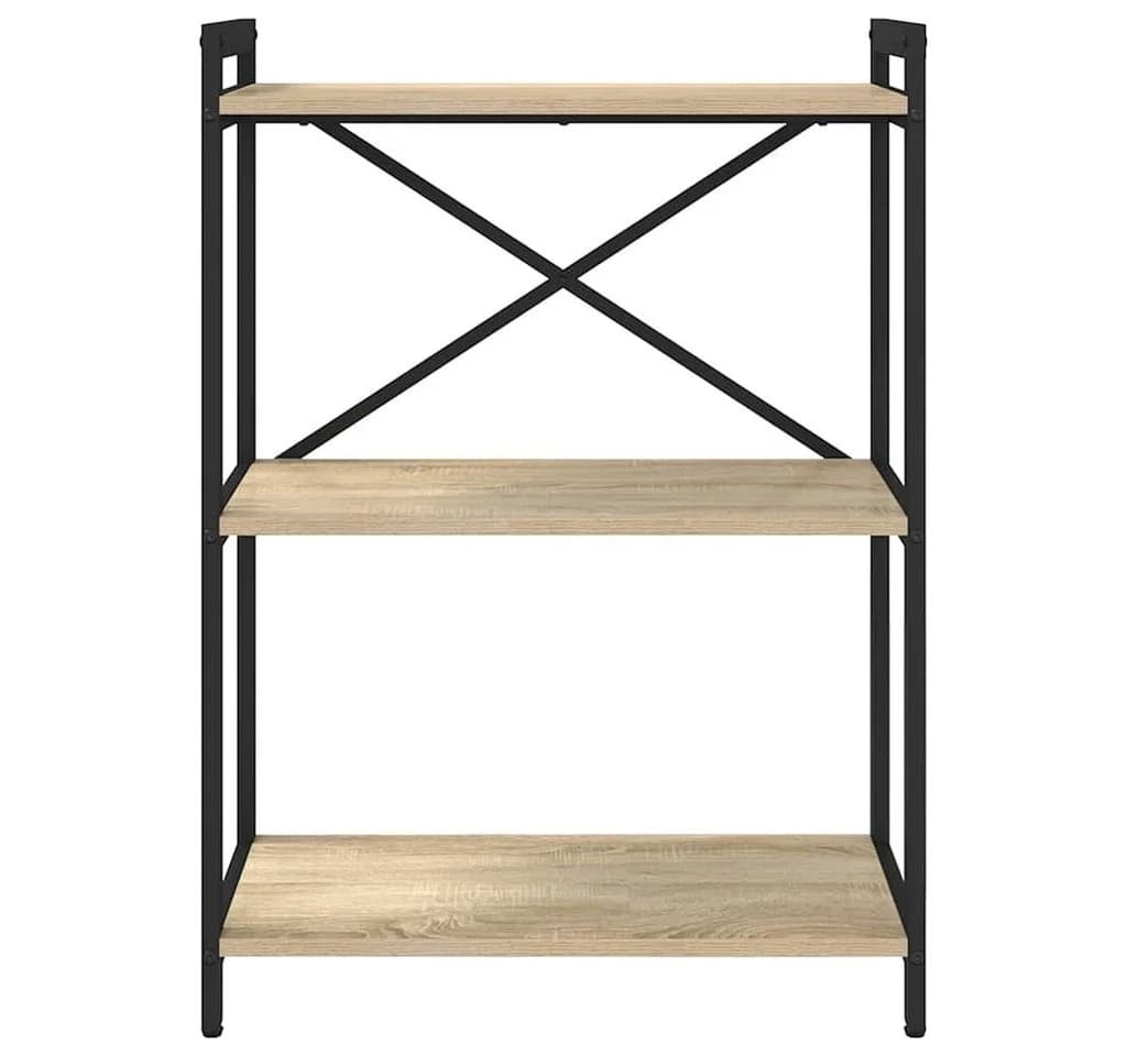 vidaXL Bücherregal Industrial Design Holzwerkstoff Stahl Schwarz Braun - Bild 5