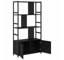 vidaXL Bücherregal Schwarz Eichen-Optik Bild 5