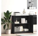 vidaXL Bücherregal Schwarz Eichen-Optik Holzwerkstoff Bild 1