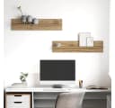 vidaXL Wandregal 2 pcs Artisan-Eiche Holzwerkstoff Bild 1