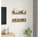 vidaXL Wandregal 2 pcs Artisan-Eiche Holzwerkstoff Bild 4